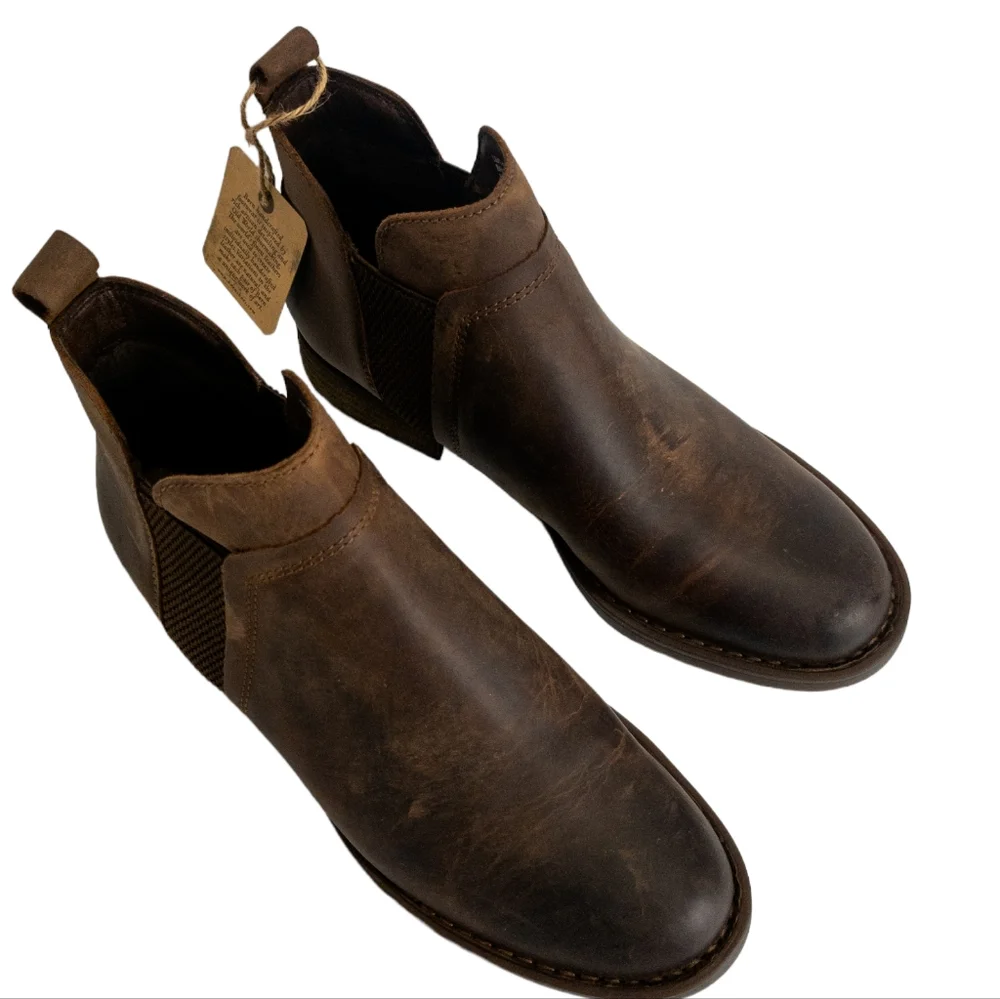 Born Brenta Chelsea Distressed Boots Brown -7.5 - Picture 4 of 5